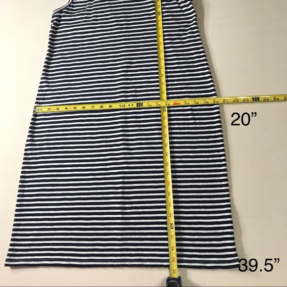 SOLD-J. Crew Tank Dress Navy Striped Racerback - Picture 6 of 6